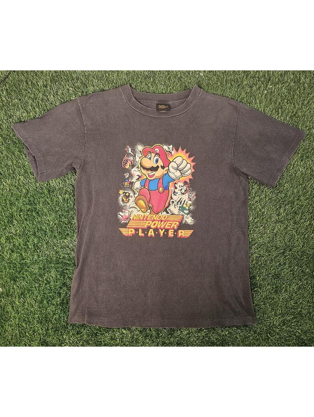 Vintage Made in U.S.A Mario Nintendo Power Player T Shirt Single Stitch size M